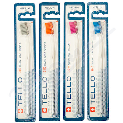 Tello 3940 Medium Zubní Kartáček Mix Barev