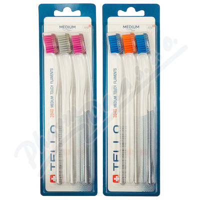 Tello 3940 Medium Trio Zubní Kartáček 3ks