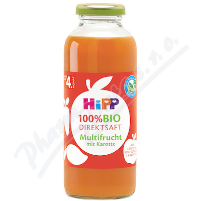 Hipp 100% Ovocná šťáva S Mrkví Bio 5m 330ml