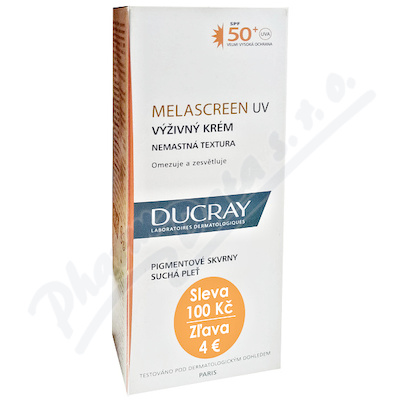 Ducray Melascreen Výživný Krém Spf50+ 40ml Sleva