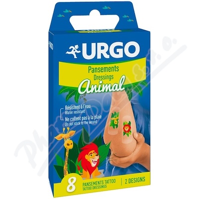 Urgo Tattoo Animal Dětská Náplast 8ks