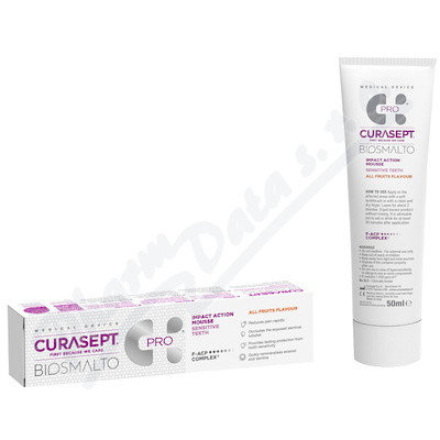 Curasept Biosmalto mousse sensitive reminalizující krém 50 ml