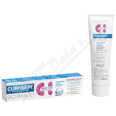 Curasept Biosmalto baby detská zubní pasta bez fluoridu 50 ml