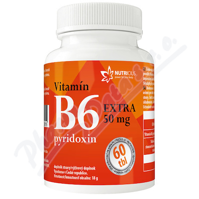 Vitamín B6 Extra Pyridoxin 50mg Tbl.60