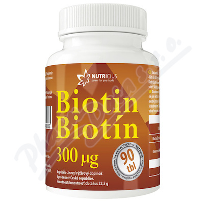 Biotin 300mcg Tbl.90