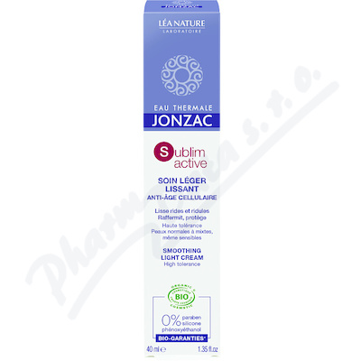 Jonzac Sublimactive Lehký Krém Na Vrásky Bio 40ml