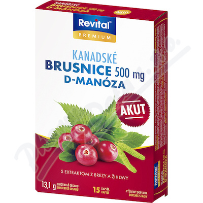 Revital Kanadské Brusinky Akut 500mg Cps.15