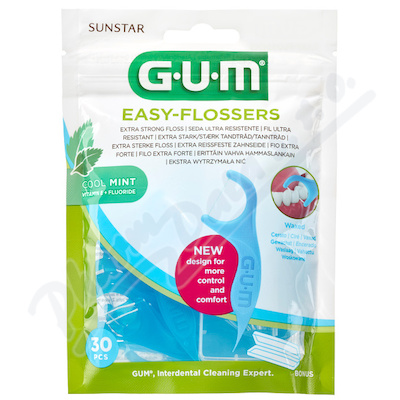 Gum Easy Flosser Nosič S Ment.nití 30ks G890m30