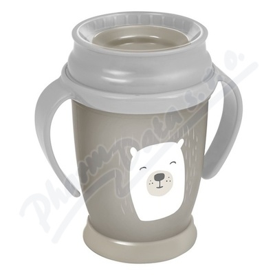 Lovi Hrníček LOVI 360° JUNIOR 250ml s úchyty Buddy bear 9m+