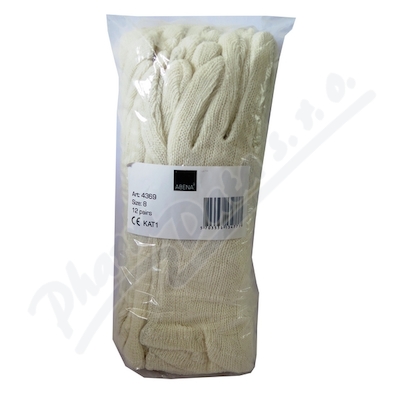 Abena Rukavice Bavlněné Nitěné 12 Párů/balení