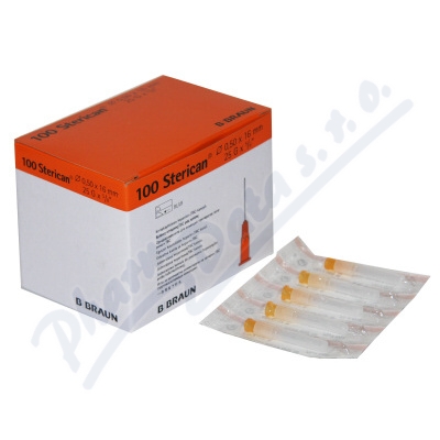 Inj.jehla Sterican 25g/0.5x16mm Oranž.ster.100ks