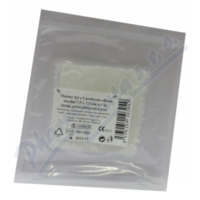 Krytí Sterilní-mastný Tyl 7.5x7.5cm/5ks Steriwund