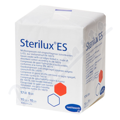 Gáza Skládaná Kompresy Nesterilní Sterilux Es 10x10cm,8 vrstev,100ks