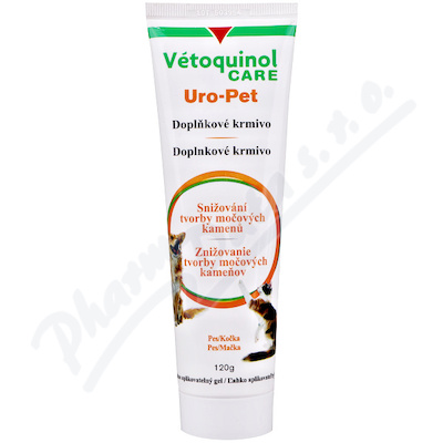 Vetoquinol Uro-Pet gel pro psi a kočky 120 g