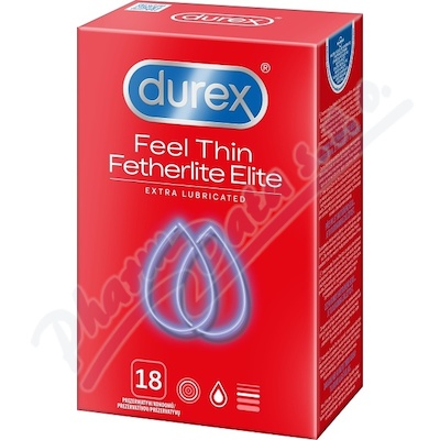 Durex Feel Thin Extra Lubricated Prezervativ 18ks