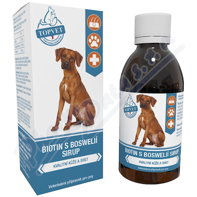 Topvet Biotin s boswélií kvalitní kůže a srst - pro psy 200ml