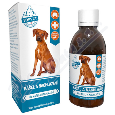 Topvet kašel a nachlazení veterinární přípravek pro psy 200ml