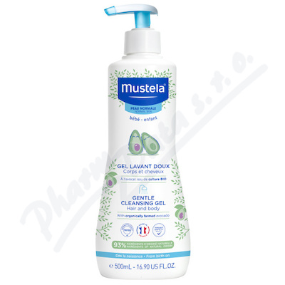 Mustela Jemný čistící tělový/vlasový gel 500 ml repack