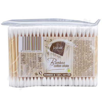 Lybar Vatové Tyčinky Natural Sáček 200ks