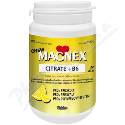 Magnex Citrate 375mg+b6 Chew Tbl.100