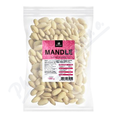 Allnature Mandle Jádra Natural Loupané 1000g