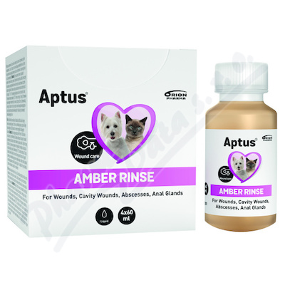 Aptus Amber Rinse oplach ran pro psy a kočky 4x60 ml