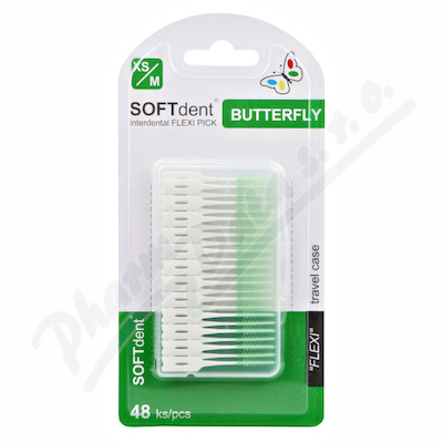 Softdent Butterfly Dentální Párátka Xs/m 48ks