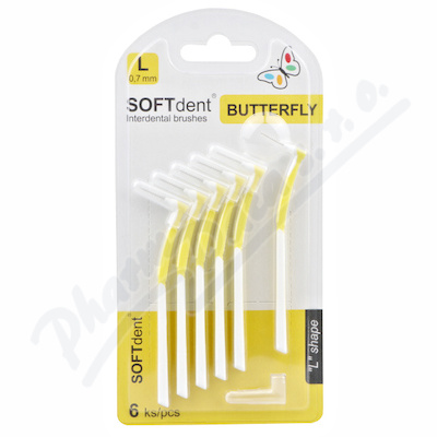 Softdent Butterfly Mezizubní Kartáček Zahn.l 6ks