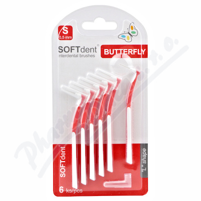 Softdent Butterfly Mezizubní Kartáček Zahn.s 6ks