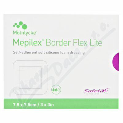 Mepilex Border Flex Lite 7,5x7,5 cm, 5 ks, tenké samolepící pěnové krytí