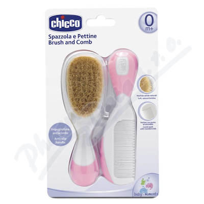 Chicco Hřeben a kartáč růžový