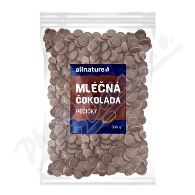 Allnature Mléčná čokoláda Pecičky 500g
