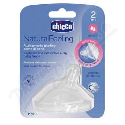 Chicco Dudlík Natural Feeling silikon střední průtok 2m+ 1ks