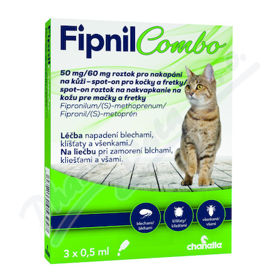 Fipnil Combo 50/60mg spot-on kočky a fretky 3x0.5ml