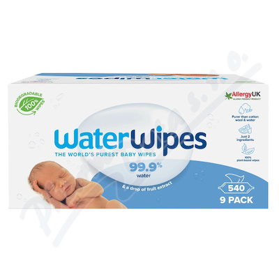 Waterwipes 100% Bioodbouratelné Ubrousky 9x60ks