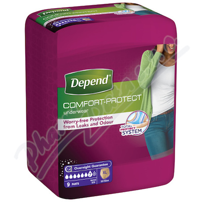 Natahovací Kalhotky Depend Normal Xl Pro ženy 995ml, obvod v pase 120-150cm, 9ks