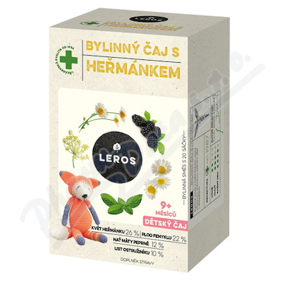 Leros Dětský čaj Bylinný S Heřmánkem 9m 20x1.5g