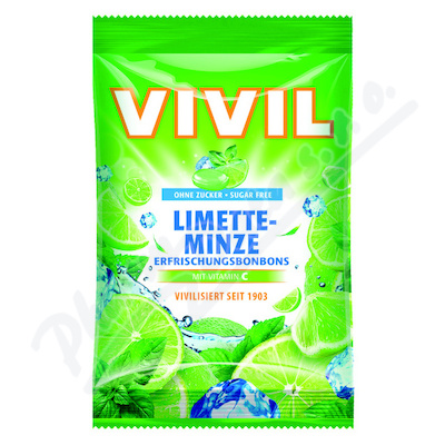 Vivil Limetka-peprmint+vitamín C Bez Cukru 60g