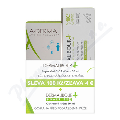 A-derma Dermalibour+ Barrier 50ml+cica Krém 50ml