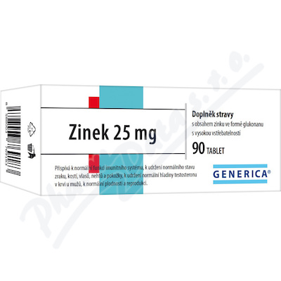 Zinek 25 Mg Tbl.90 Generica