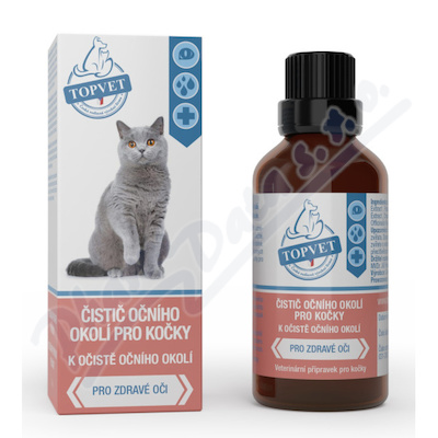 Topvet Čistič očního okolí pro kočky 50ml pro zdravé oči