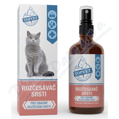 Topvet Rozčesávač Srsti Pro Kočky 100ml Vet.přípr.