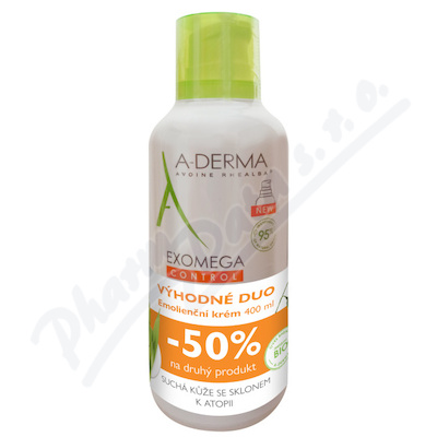 A-derma Exomega Control Emolienční Krém 400ml Duo