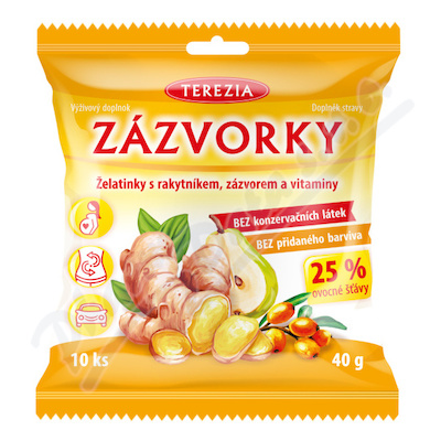 Zázvorky želatinky S Rakytníkem Zázvorem A Vit 40g