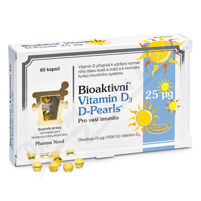 Pharma Nord Bioaktivní Vit.d D-pearls 25mcg Cps.80