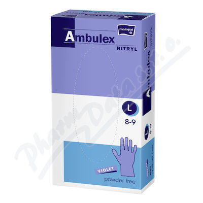 Ambulex Nitryl Rukavice Nepudrové Violet L 100ks