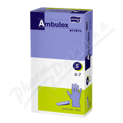 Ambulex Nitryl rukavice nepudrové violet vel. S 100 ks