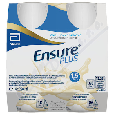 Ensure Plus Vanilková Příchuť perorální roztok 4x220ml