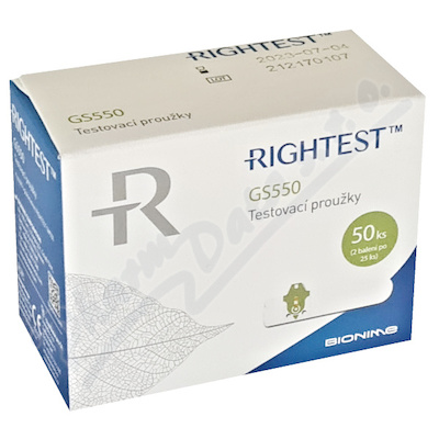 Proužky Diagnostické Rightest Gs550 / Mylife Pura inzulínový režim,bezkontaktní odběr použitého prou