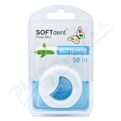 Softdent Butterfly Dentální Nit S Mátou 50m 1ks